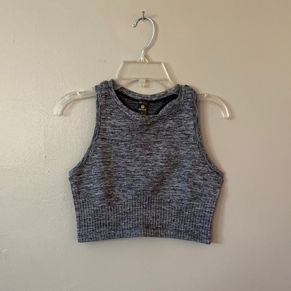 Longline heather gray sports bra size small